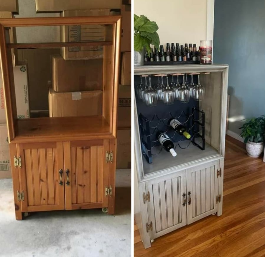 Upcycled storage ideas - before and after