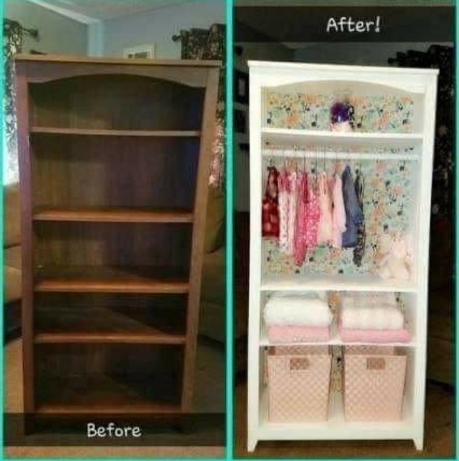Upcycled storage ideas - before and after