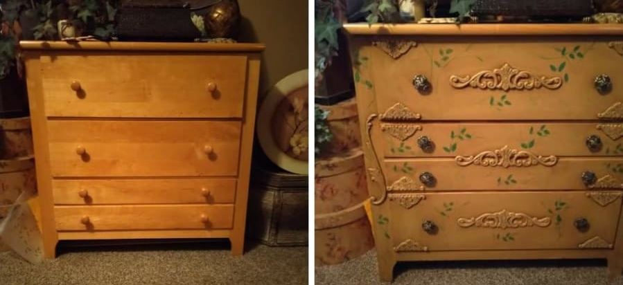 upcycled chest of drawers ideas - before and after