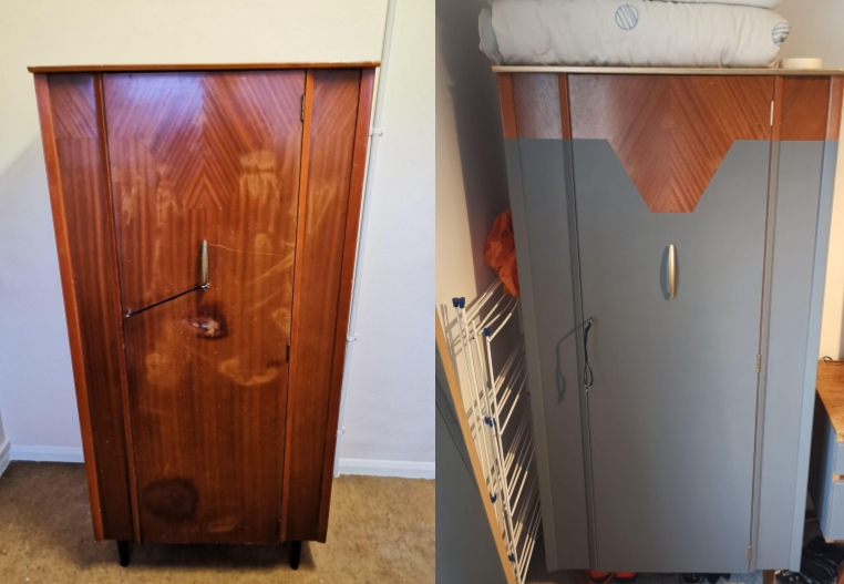 upcycled wardrobe ideas - before and after