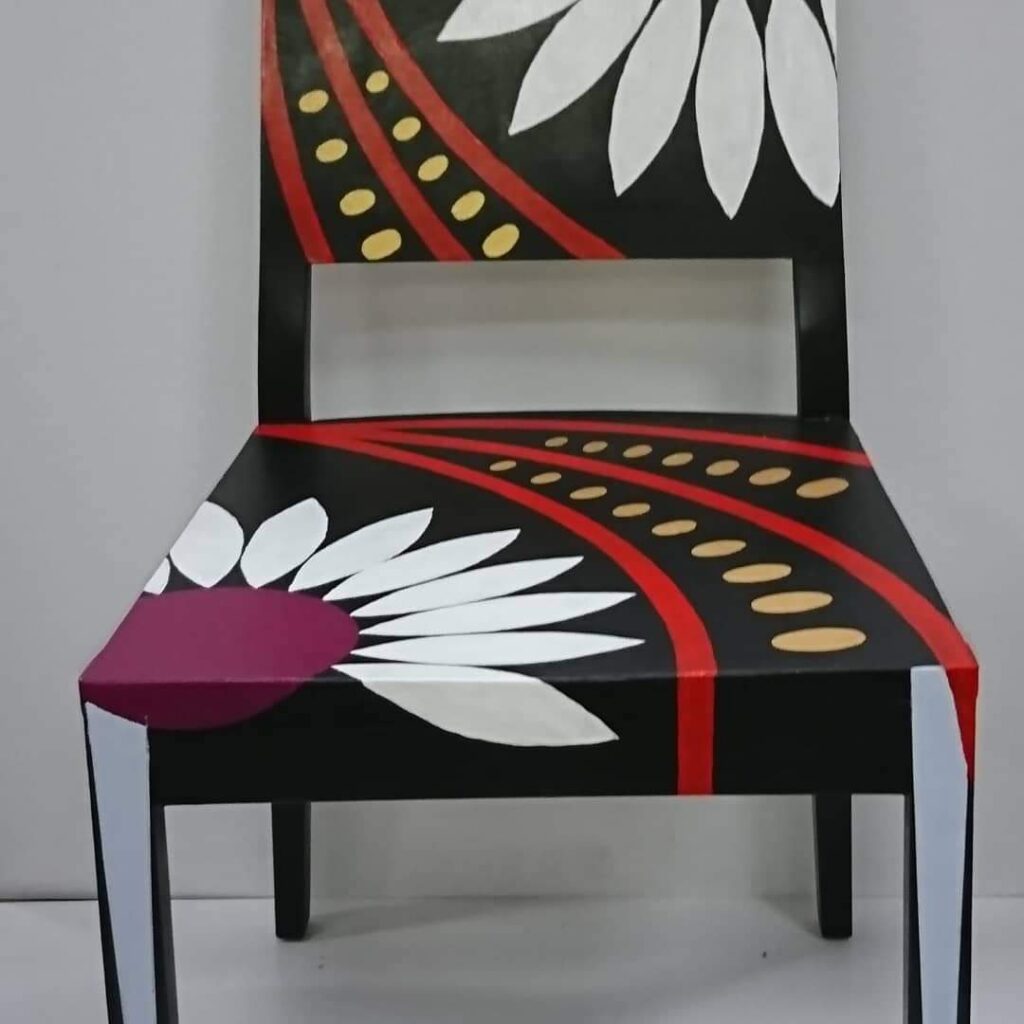 Upcycled chair ideas - floral design