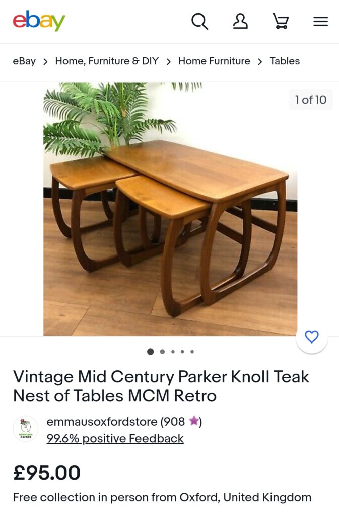 How To Find Cheap Mid-Century Furniture - Parker Knoll nest tables