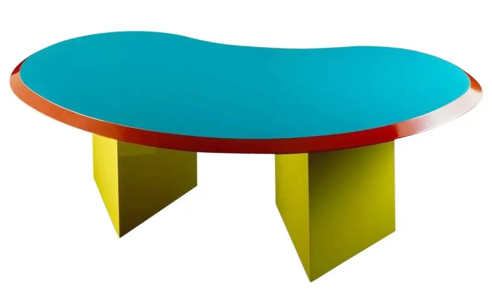 Top 1980s Furniture Brands - Madonna Wooden Table, by Arquitectonica for Memphis Milano Collection