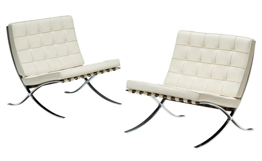 Top 1980s Furniture Brands - Barcelona Chair by Mies van der Rohe for Knoll, 1980s