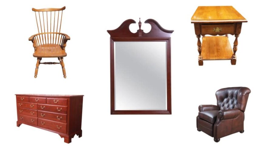 How to Identify Vintage Ethan Allen Furniture: A Comprehensive Guide Vintage Ethan Allen Furniture: A 553-piece collection of Ethan Allen furniture from the 1950s, 1960s, 1970s, and 1980s, including chairs, tables, dressers, mirrors, and more. Learn how to identify vintage Ethan Allen furniture by serial number and find out the value of your pieces.