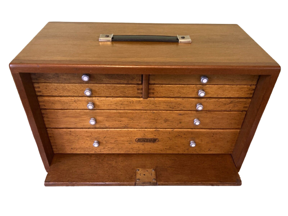 10 Best Vintage Toolbox Brands - Union Tool Chest Company

Vintage wooden toolbox with 10 drawers and a brass handle